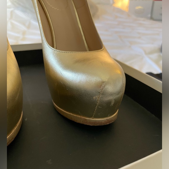 YSL TRIBTOO 105 PUMP GOLD- SIZE 38 - Picture 4 of 10